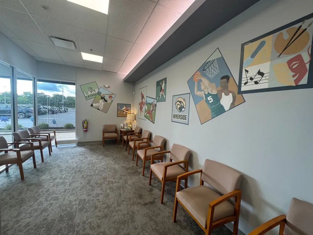 The waiting room at Dental Group of Mentor
