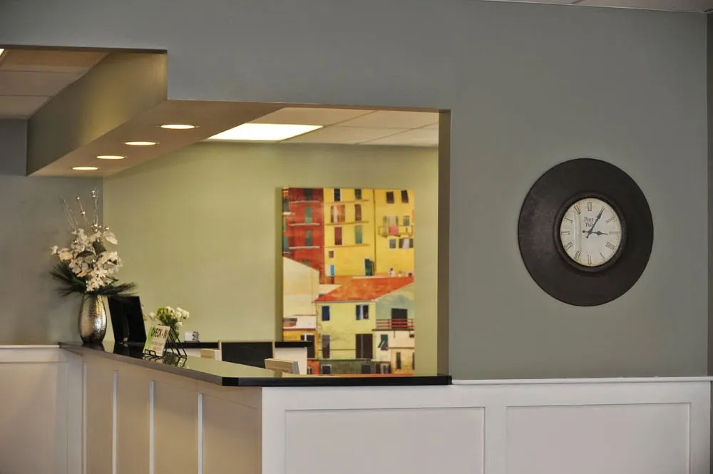 The front desk inside Portage Dental Group
