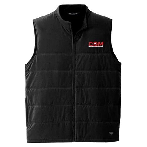 Black TravisMathew vest with the CDM logo
