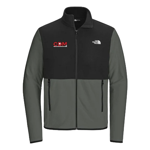 Men's Glacier Full-Zip Fleece Jacket, Asphalt Grey/TNF Black