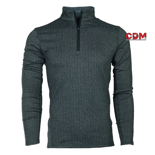 Men's Herringbone Tate 1/4 Zip, Black Herringbone