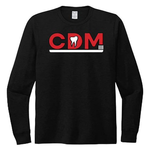 Men's Tri-Blend Long Sleeve Tee, Deep Black