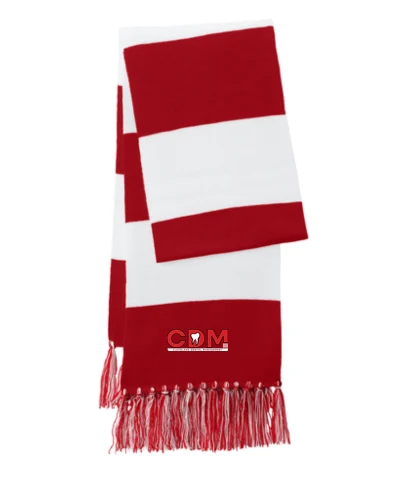 Spectator Scarf, True Red/White