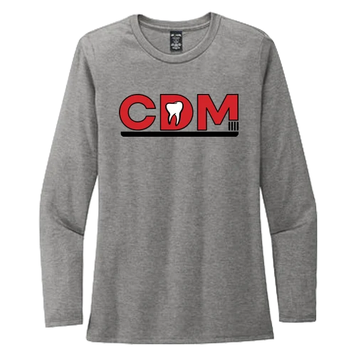 Women's Tri-Blend Long Sleeve Tee, Aluminum Grey